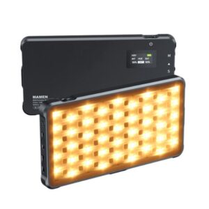 Mamen SL-C02 Video Light RGB 360° Bi-Color LED Illuminator 2500K-9000K with Internal Battery