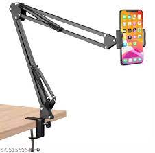 NB-35 Arm Stand Adjustable Foldable For Mobile With Adjustable Mobile Holder And Table Mounting Clamp