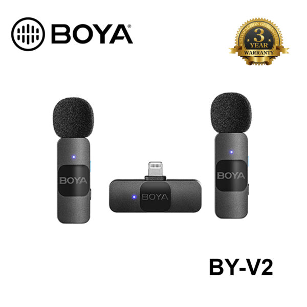 BOYA BY-V2 Wireless Microphone With NR Button for iphone,IOS Devices