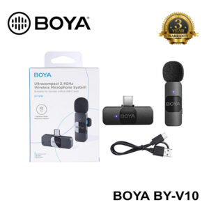 BOYA BY-V10 Wireless Noise Reduction Mic for Mobile, PC & Laptop